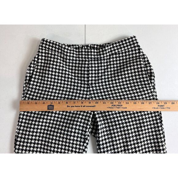 Old Navy Women's Pull On Crop Pants Black White Houndstooth Size 2 - Picture 8 of 11